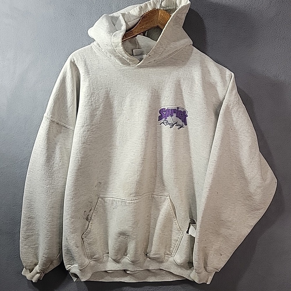 Ripped Up Old Roofing Hoodie-‎ Stains- XL